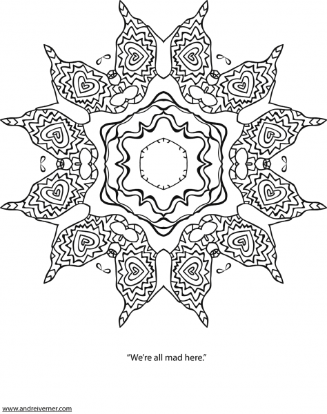 Psychedelic Ornaments coloring page image