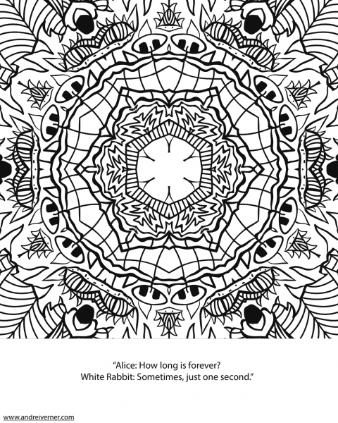 Psychedelic Ornaments coloring page image