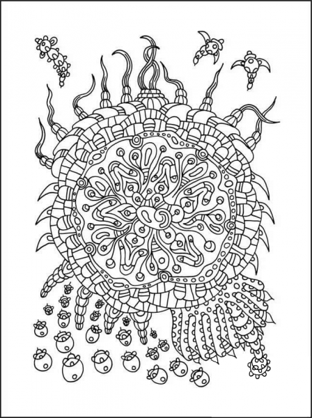 Psychedelic Pattern coloring page image