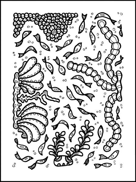 Psychedelic Pattern coloring page image