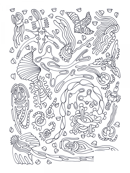 Psychedelic Pattern coloring page image