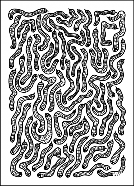 Psychedelic Pattern coloring page image