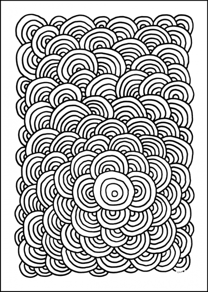 Psychedelic Pattern coloring page image