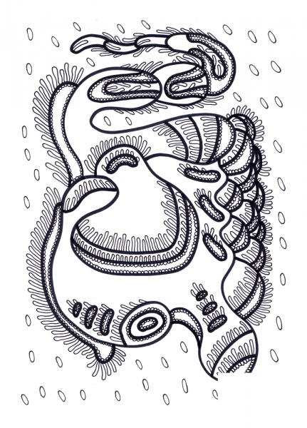 Psychedelic Pattern coloring page image