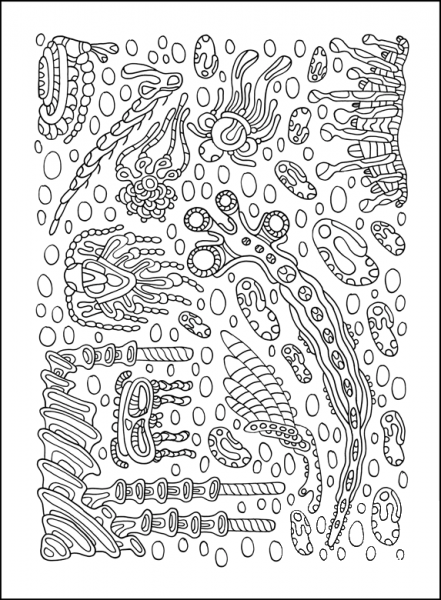 Psychedelic Pattern coloring page image