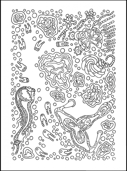 Psychedelic Pattern coloring page image