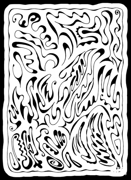 Psychedelic Pattern coloring page image