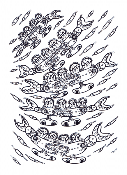 Psychedelic Pattern coloring page image