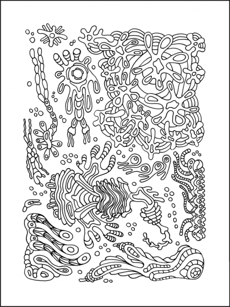 Psychedelic Pattern coloring page image