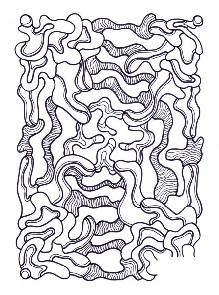 Psychedelic Pattern  coloring page image