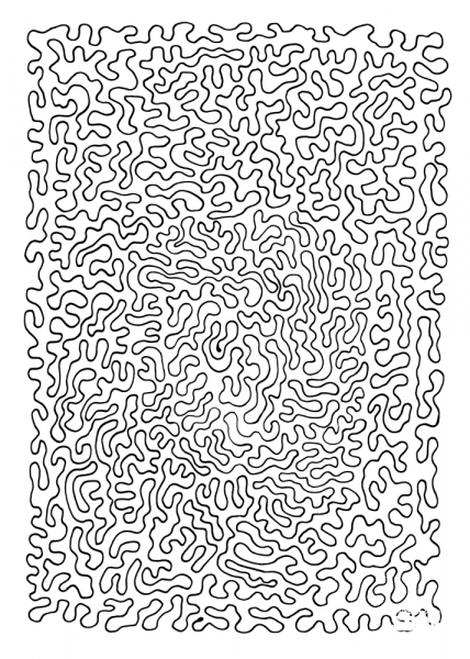 Psychedelic Pattern coloring page image