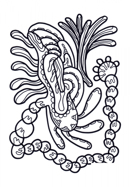 Psychedelic Pattern coloring page image