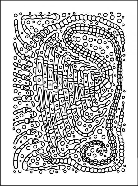Psychedelic Pattern coloring page image