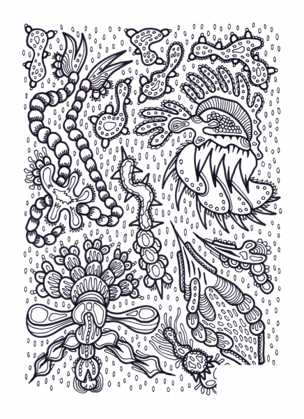 Psychedelic Pattern coloring page image