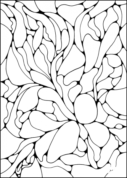 Psychedelic Pattern coloring page image