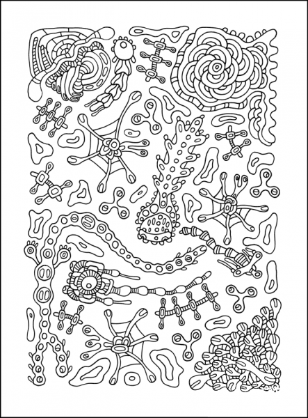 Psychedelic Pattern coloring page image