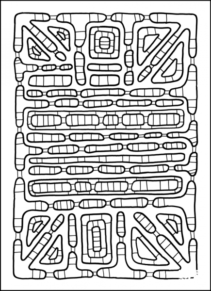 Psychedelic Pattern coloring page image