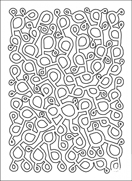 Psychedelic Pattern coloring page image