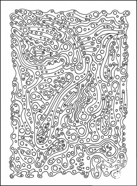 Psychedelic Pattern coloring page image