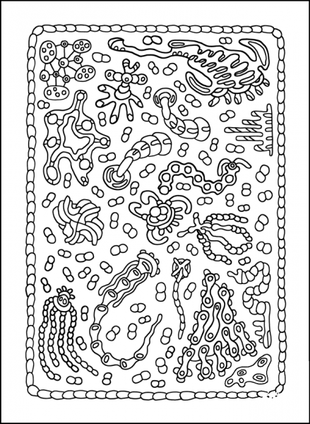 Psychedelic Pattern coloring page image