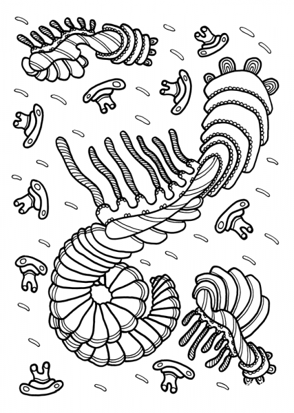 Psychedelic Pattern coloring page image