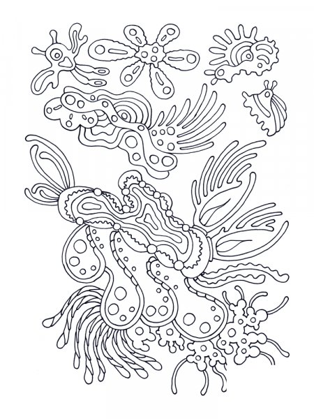 Psychedelic Pattern coloring page image