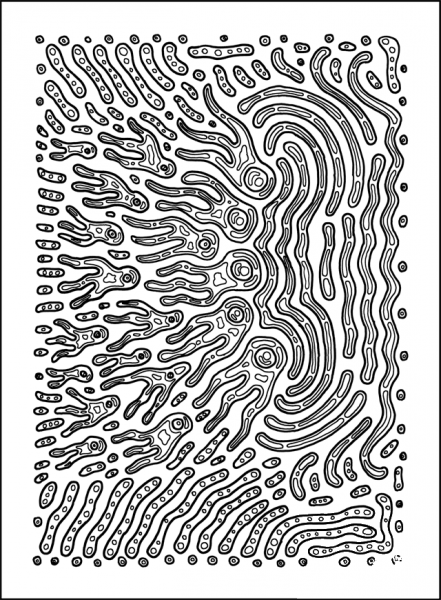 Psychedelic Pattern coloring page image