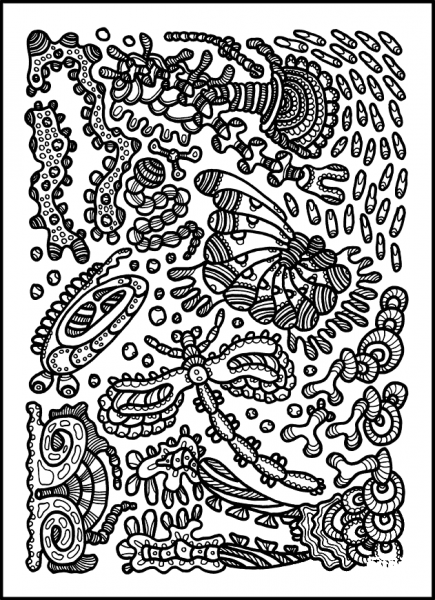 Psychedelic Pattern coloring page image