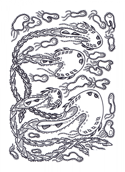 Psychedelic Pattern coloring page image