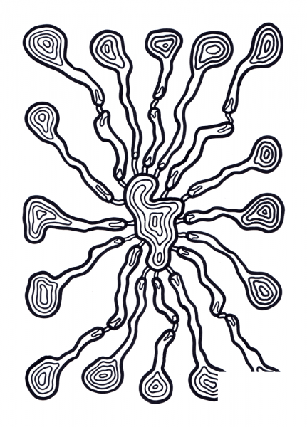 Psychedelic Pattern coloring page image
