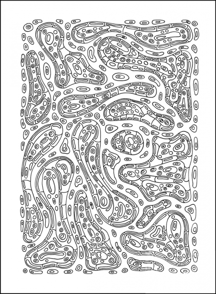 Psychedelic Pattern coloring page image
