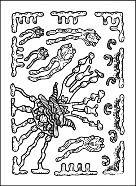 Psychedelic Pattern coloring page image