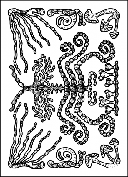 Psychedelic Pattern coloring page image