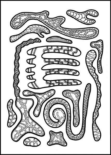 Psychedelic Pattern coloring page image