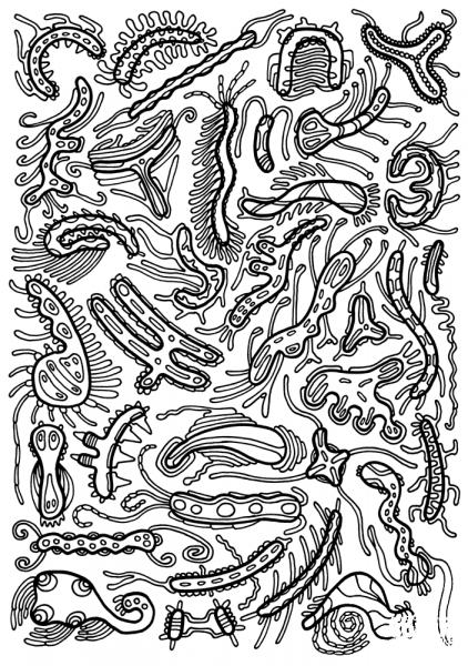 Psychedelic Pattern coloring page image
