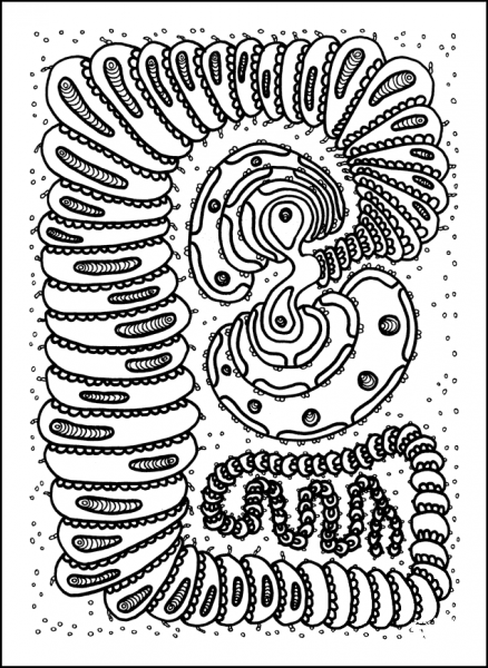 Psychedelic Pattern coloring page image