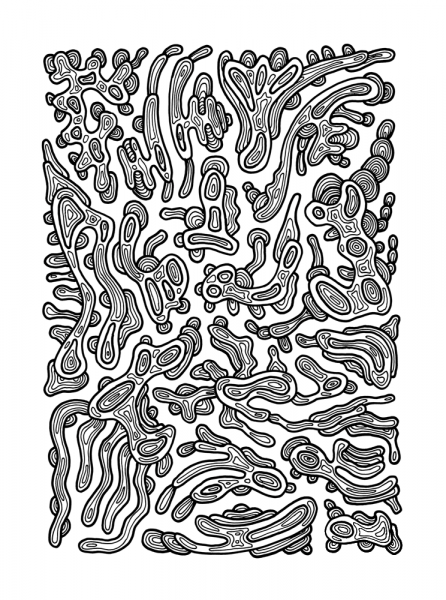 Psychedelic Pattern coloring page image