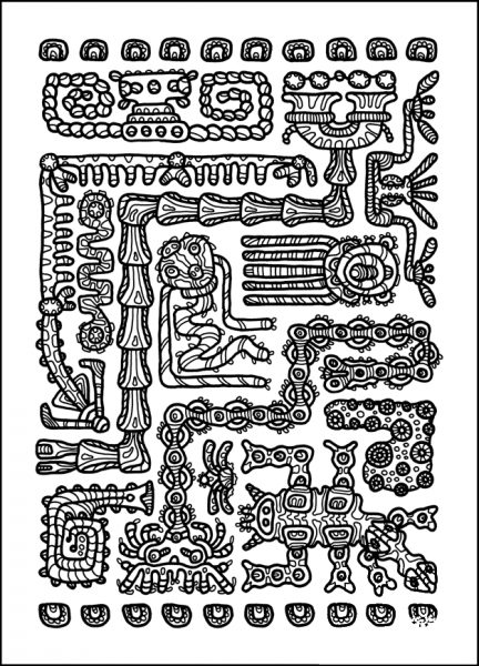 Psychedelic Pattern coloring page image
