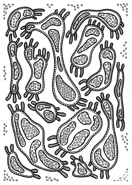 Psychedelic Pattern coloring page image