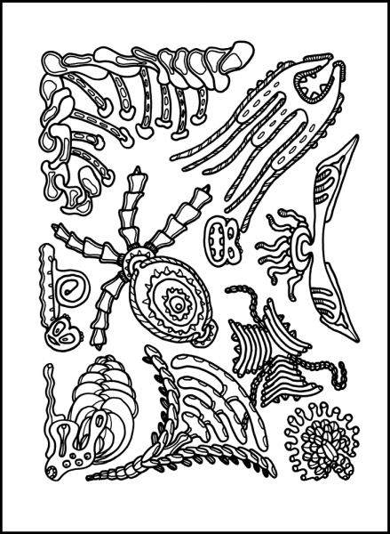 Psychedelic Pattern coloring page image