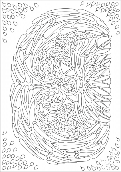 Psychedelic Pattern coloring page image