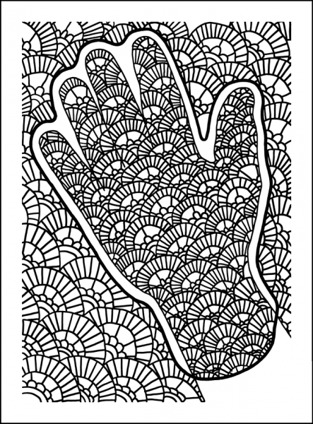 Psychedelic Pattern with Hand coloring page image