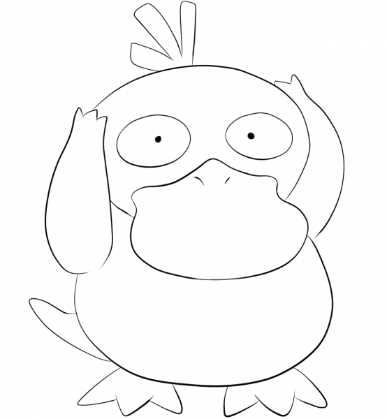 Psyduck coloring page image