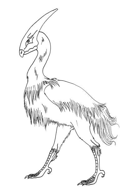 Pterox the Dinobird coloring page image