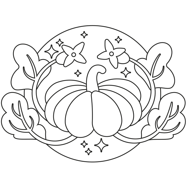 Pumpkin coloring page image