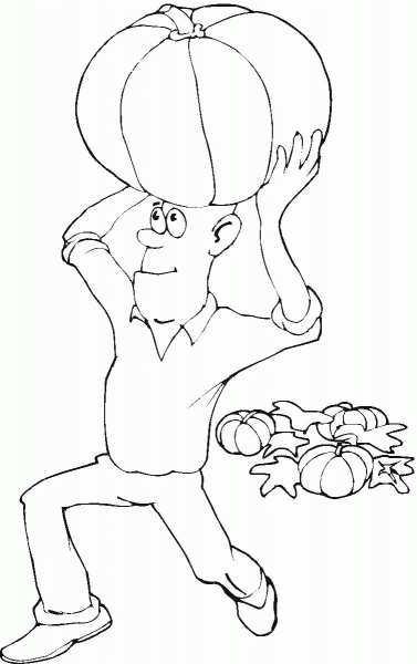 Pumpkin Harvest  coloring page image