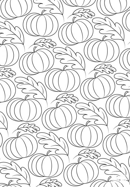 Pumpkin Pattern coloring page image