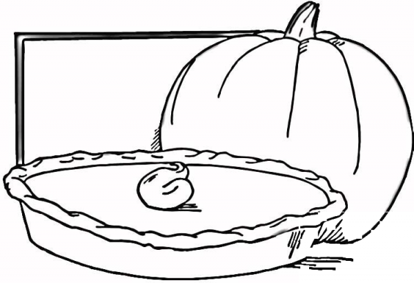 Pumpkin Pie  coloring page image