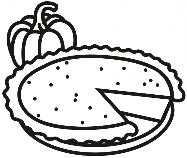 Pumpkin Pie coloring page image
