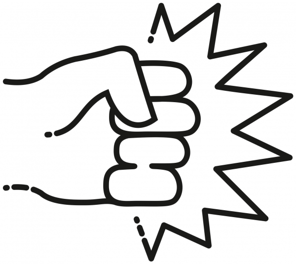 Punch coloring page image